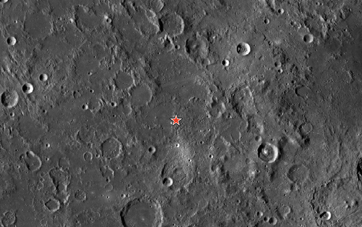 Apollo 16 site of the Moon landing