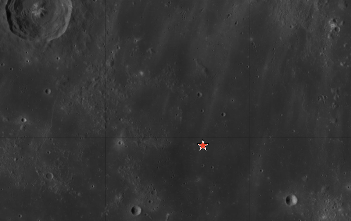 Apollo 12 site of the Moon landing