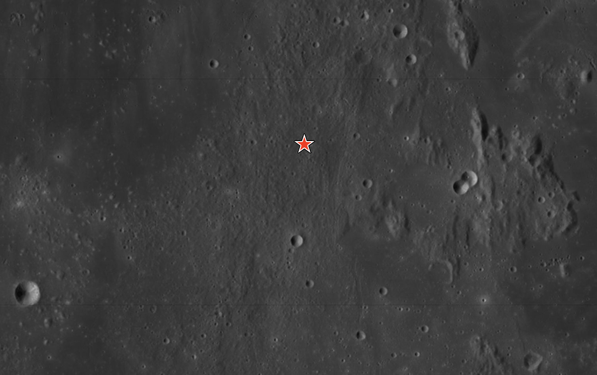 Apollo 14 site of the Moon landing