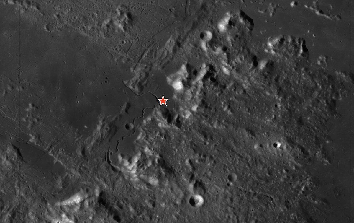 Apollo 15 site of the Moon landing