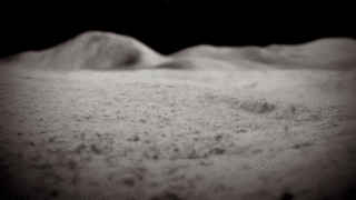 Streams of meteoroids striking the Moon's surface.