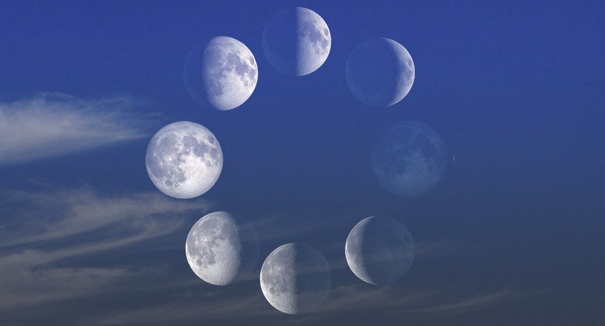 5 апреля 2024 луна. Для монтажа фото цикл Луны.
