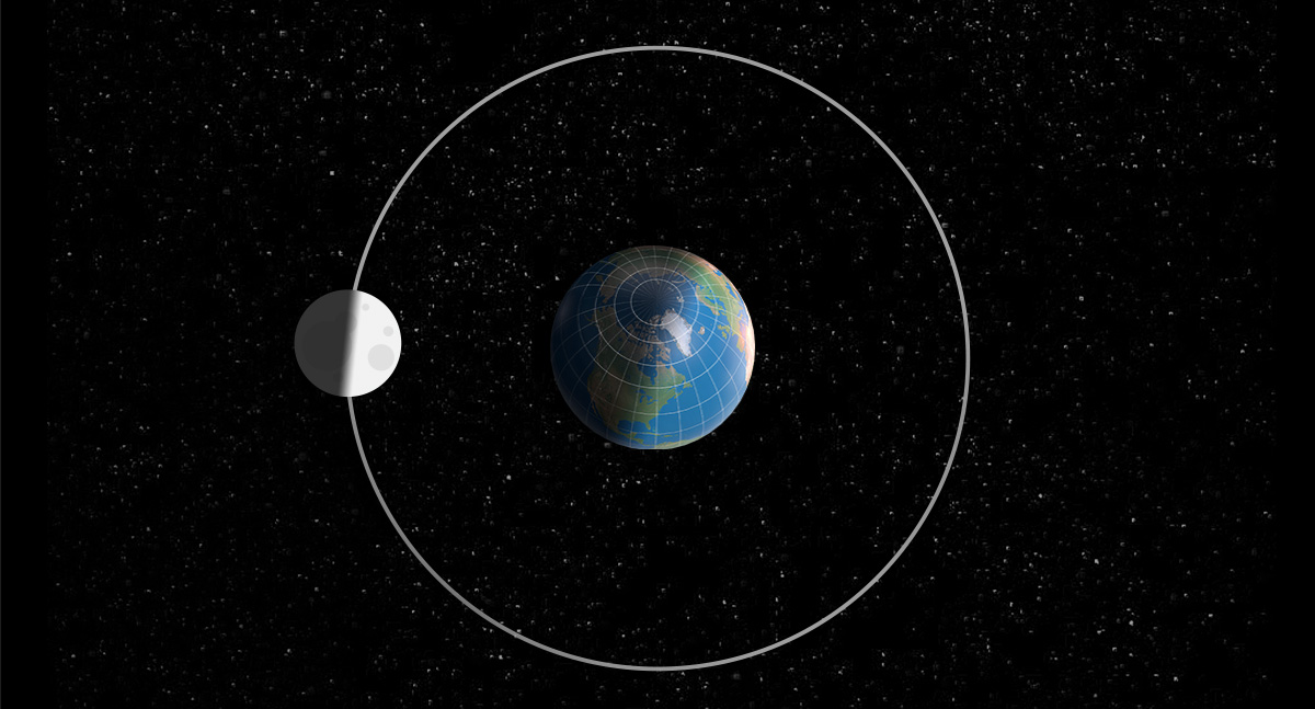 gravity between earth and moon