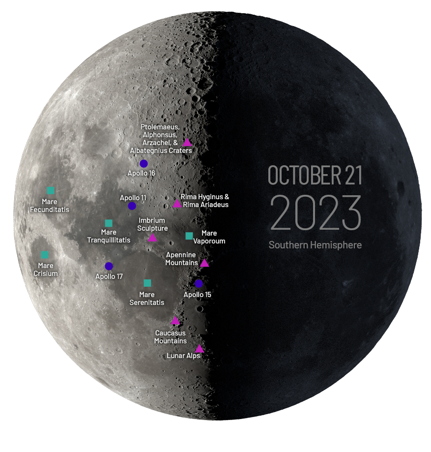 moon craters map