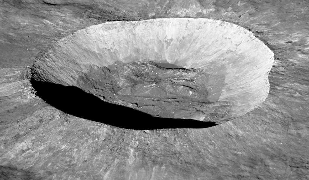 deep crater on the Moon