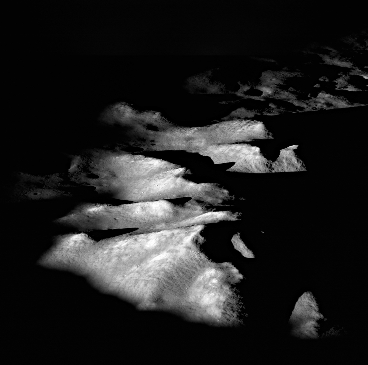 shadowy mountains on the Moon 