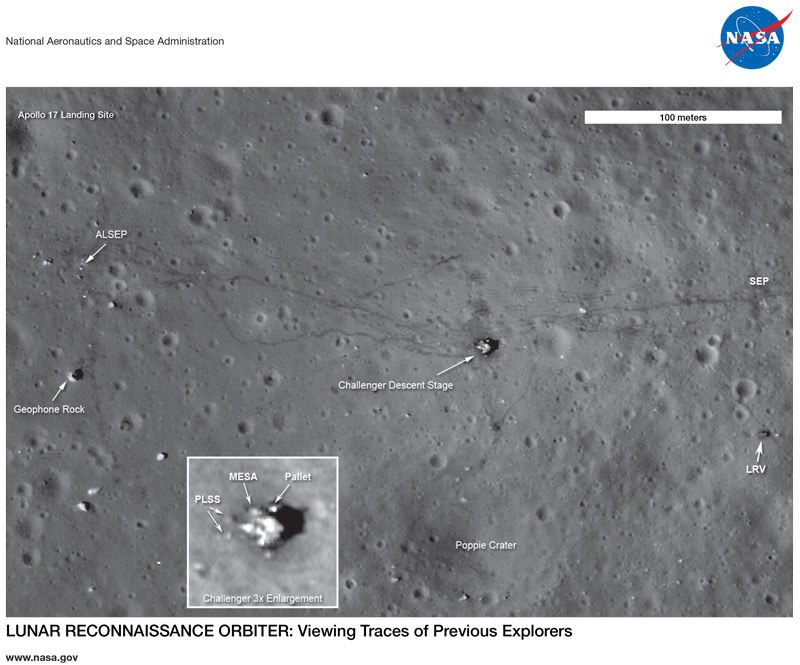 First page of the LRO: Apollo 17 Landing Site lithograph