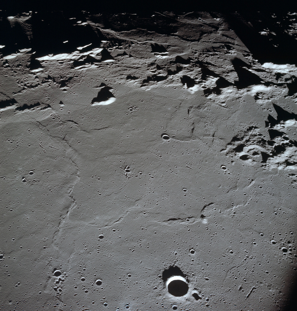 Crater on moon
