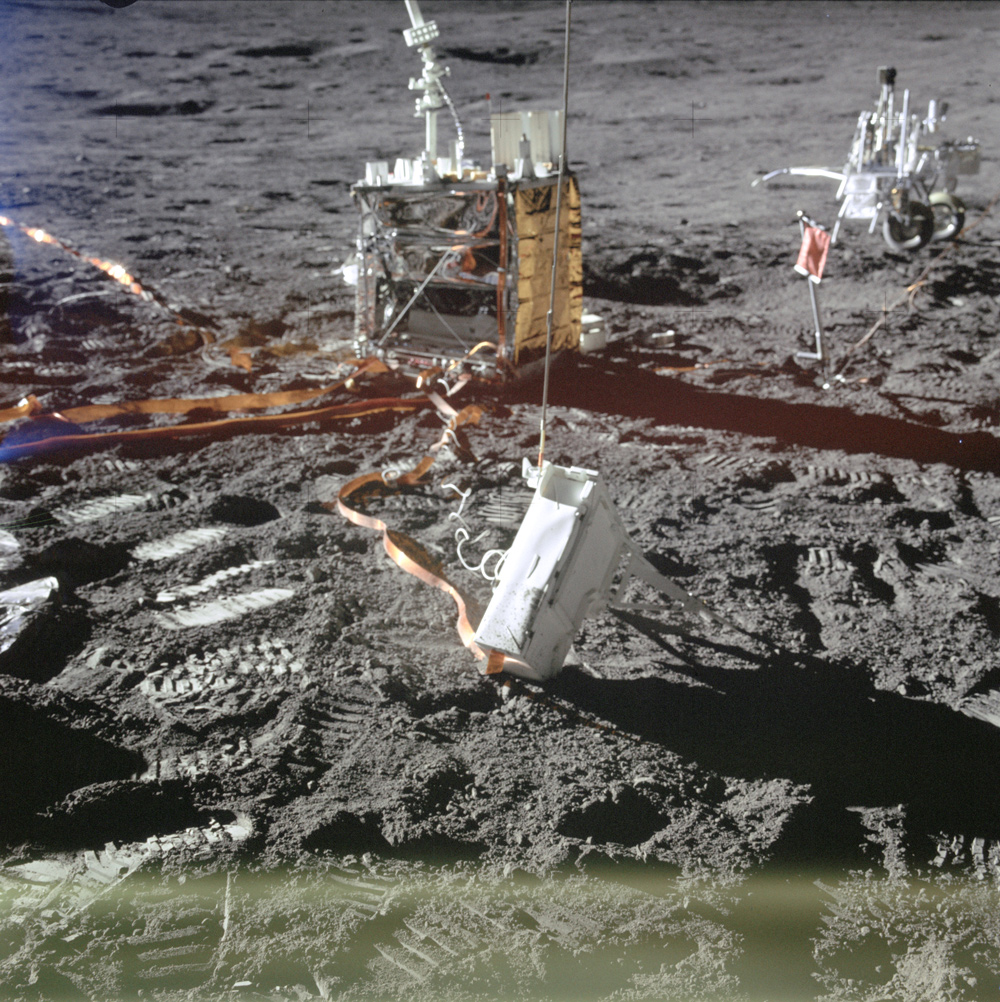 Lunar surface experiments package deployed on moon