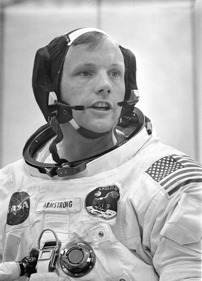 Neil A. Armstrong in his spacesuit