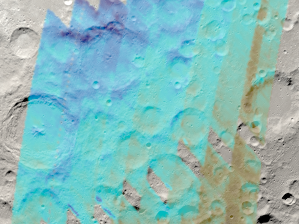 Study Reveals Map of Moon's Water Near Its South Pole