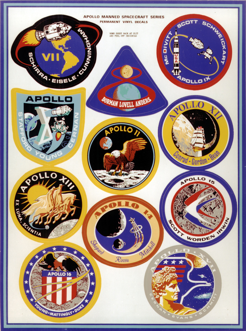 Montage of Apollo mission badges