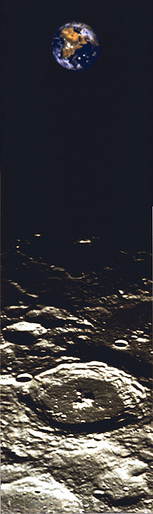 View of Earth from moon