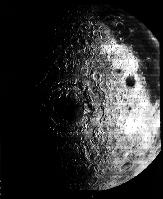 Image of moon with large basin in center
