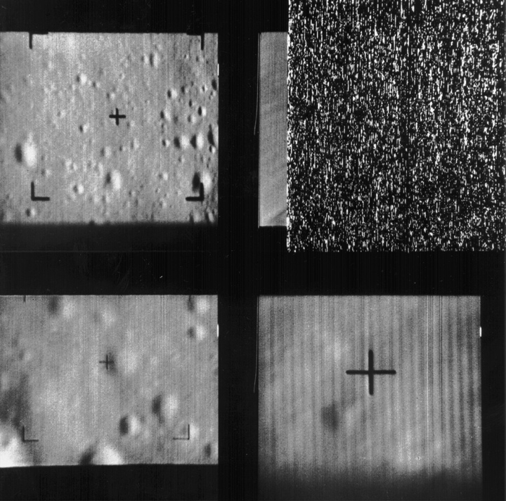 Four images of the moon's surface