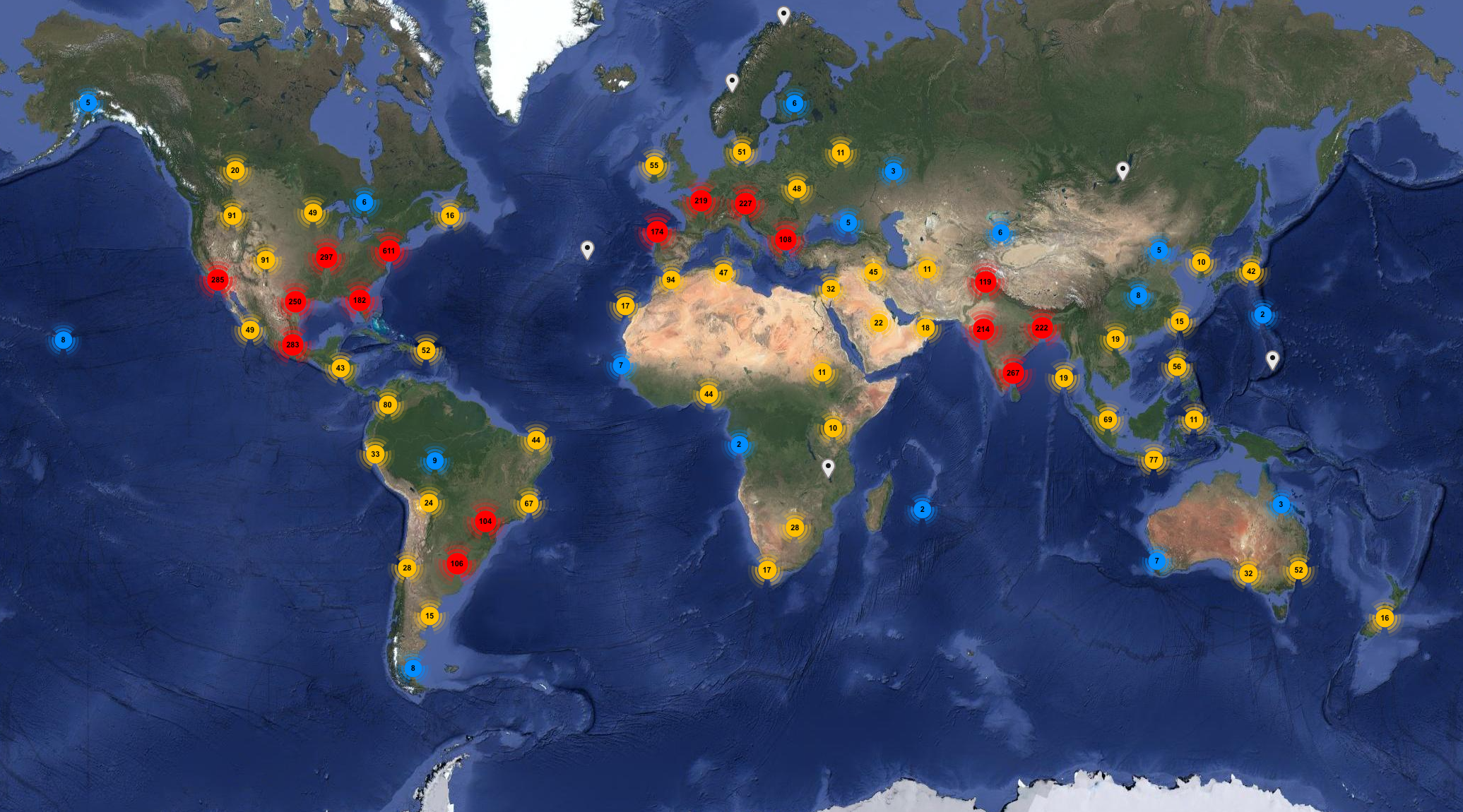 slide 2 - Map of International Observe the Moon Night 2025 events