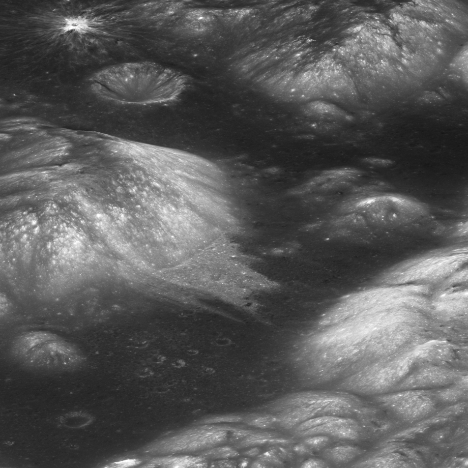 lunar surface with craters and hills