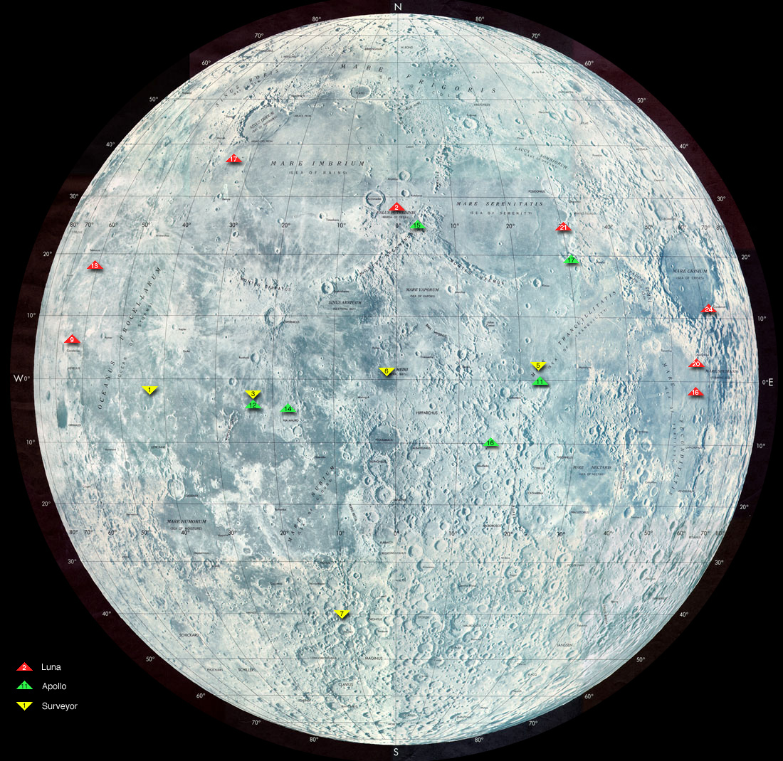 Moon Landing Sites Moon Nasa Science