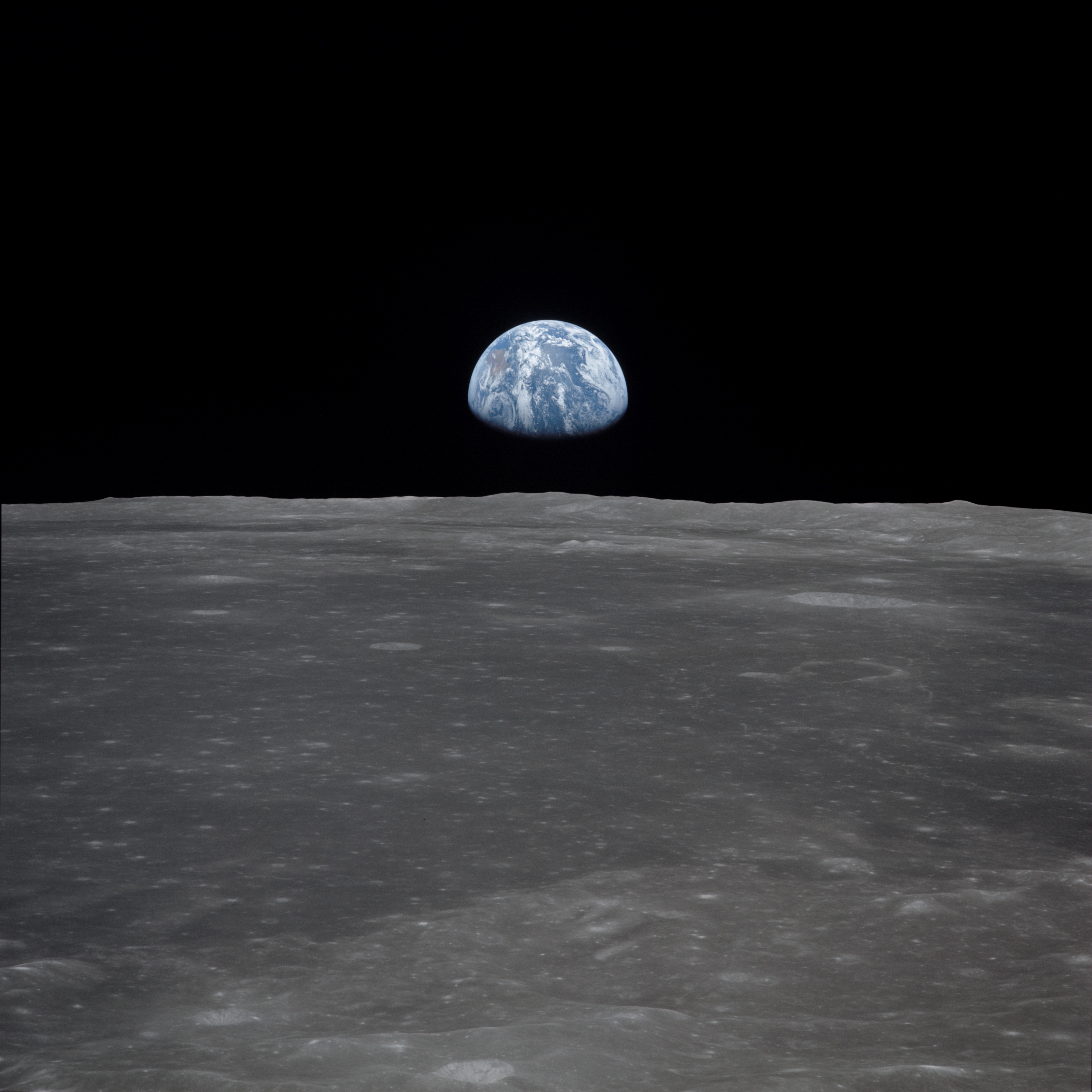 Apollo 11 Mission Image View Of Moon Limb With Earth On The Horizon Moon Nasa Science