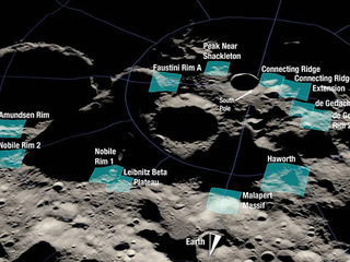 Scientists have identified these 13 regions near the Moon’s South Pole as potential areas for the next Americans to land on the surface of the Moon. 