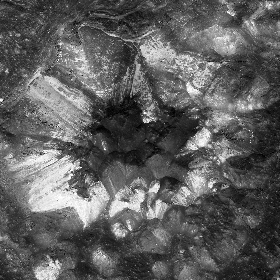 Rocky terrain of Jackson Crater